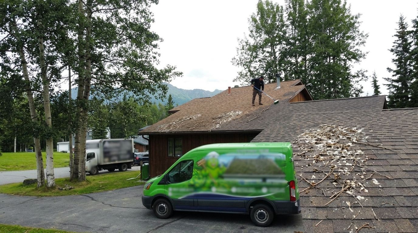 How to clean bird droppings and nesting debris off a roof