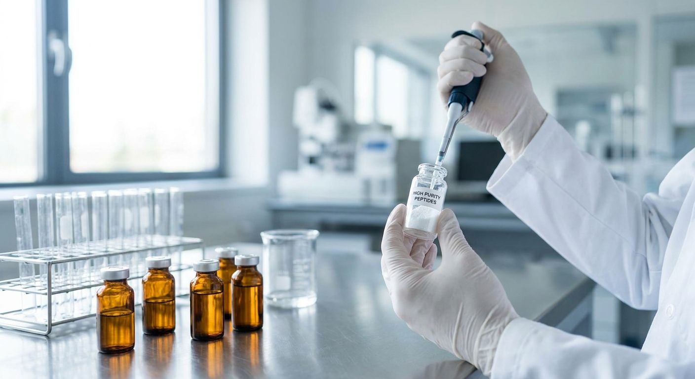 High purity peptides for laboratory research protocols