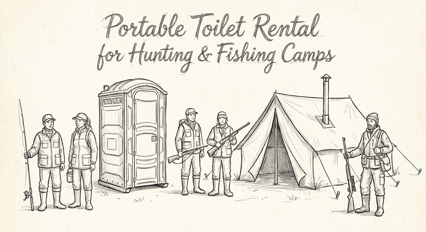 Portable toilet rental for hunting and fishing camps