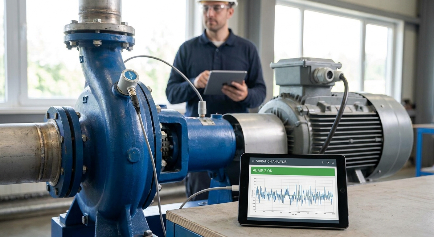 IoT vibration monitoring for industrial pumps and motors