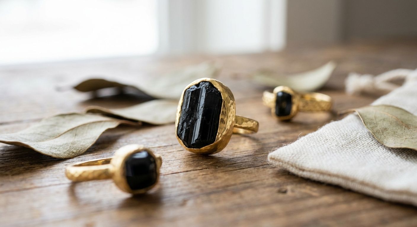 Best black tourmaline gold rings in 2026