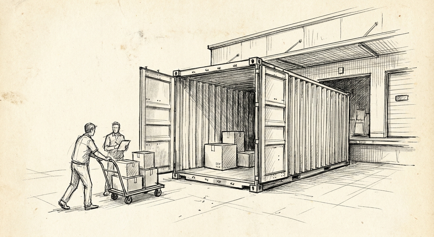 Container rental for warehouse cleanouts