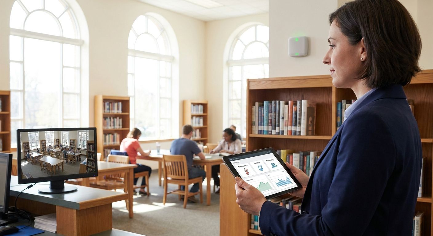 Facility monitoring system for public libraries