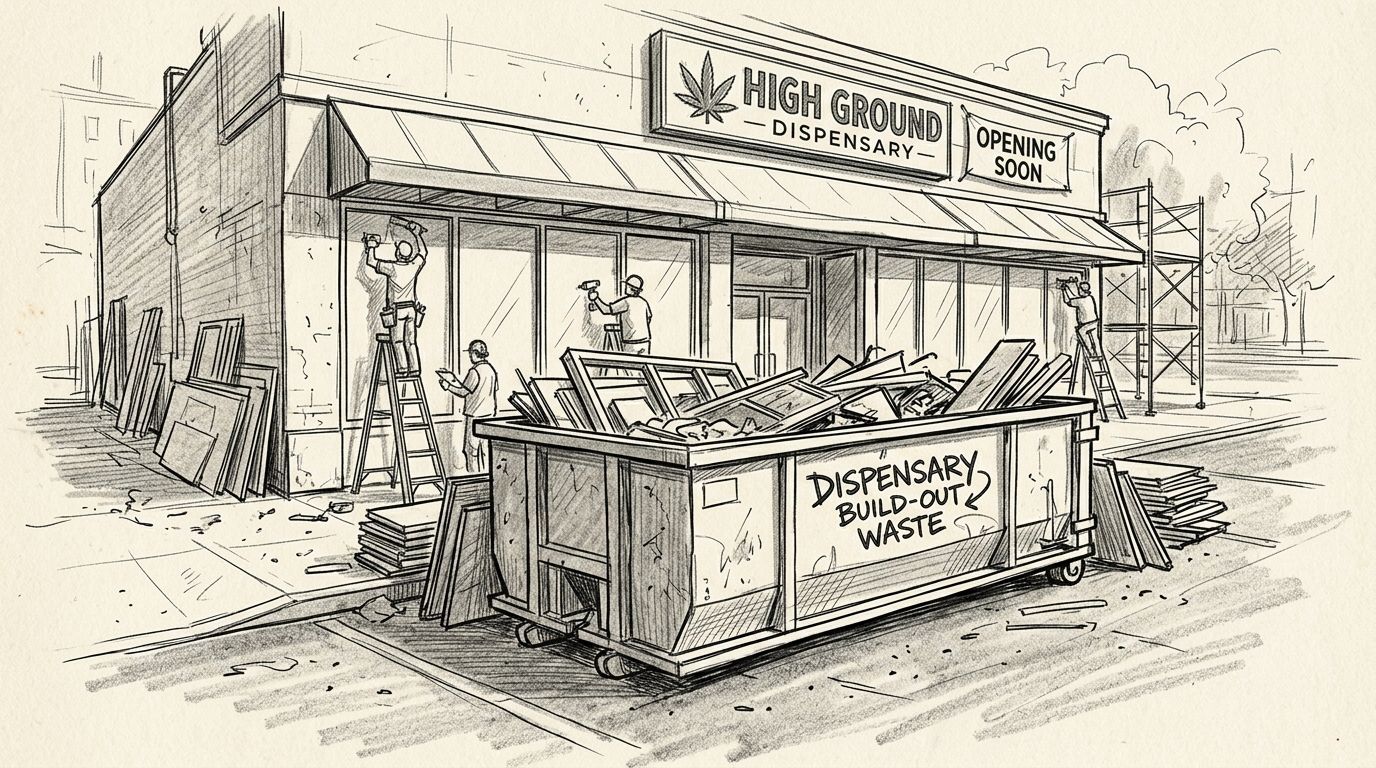 Best dumpster rental for cannabis dispensary buildouts