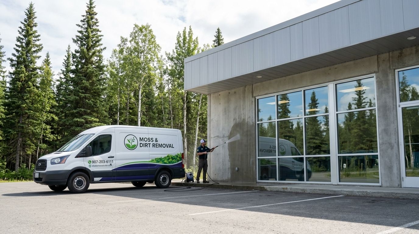 Exterior cleaning for Alaska laundromats