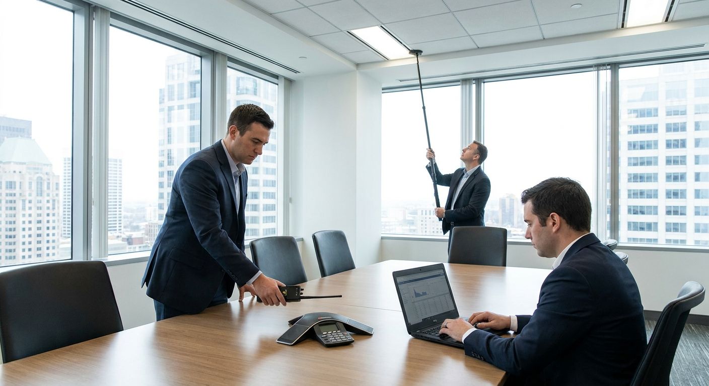 Bug sweep services for corporate boardrooms