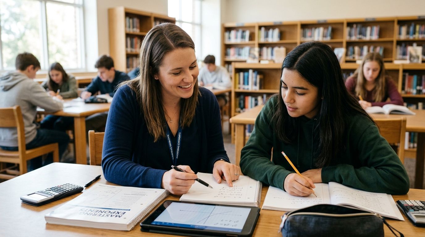 Personalised tutor for students struggling with exponents