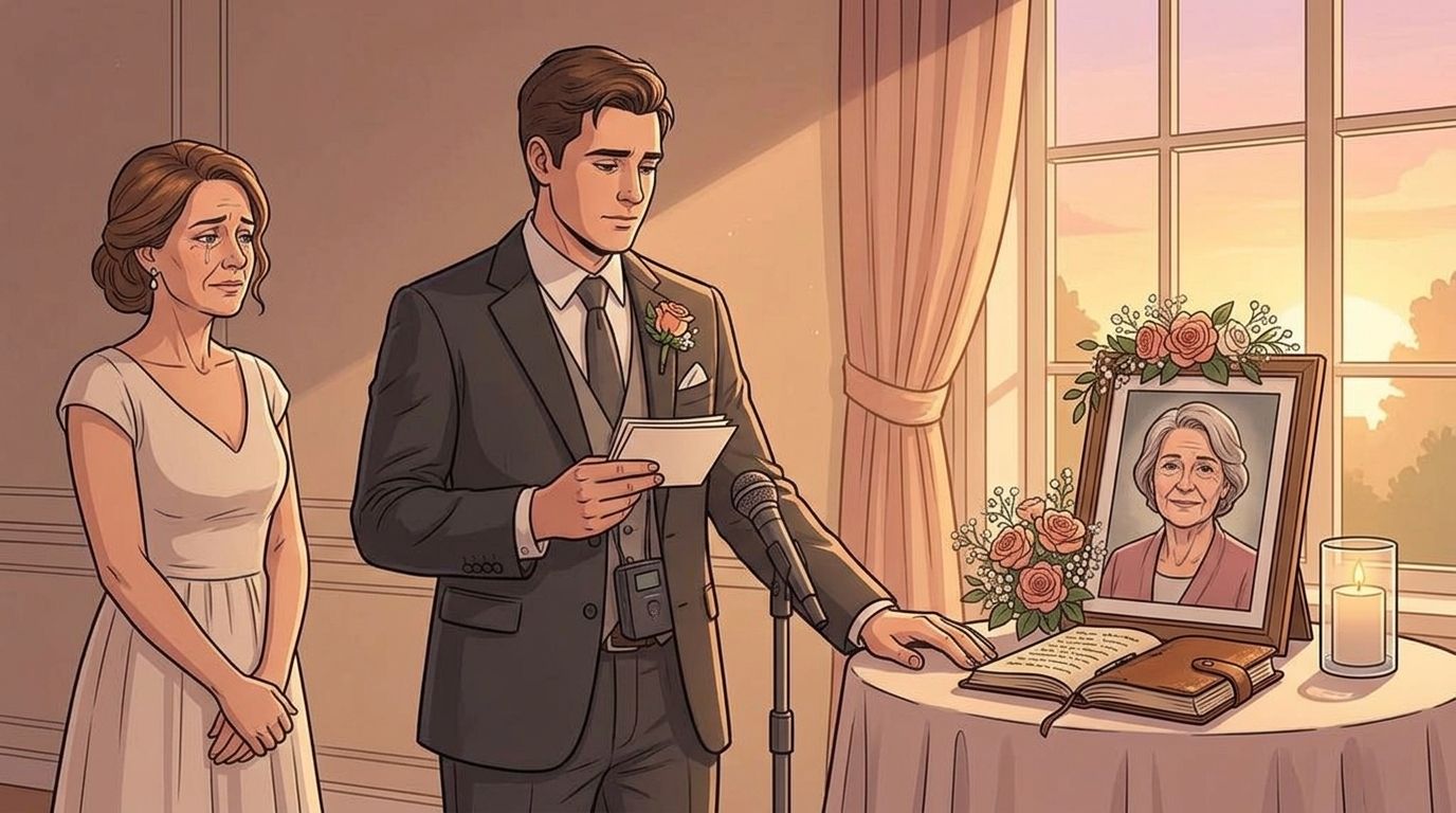 Custom memorial song for a wedding toast to a deceased parent