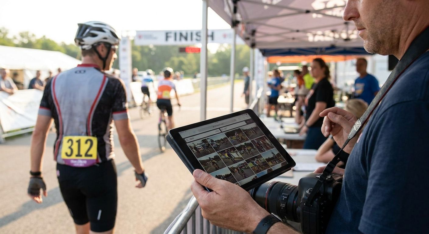 How to deliver race photos to cyclists by bib number