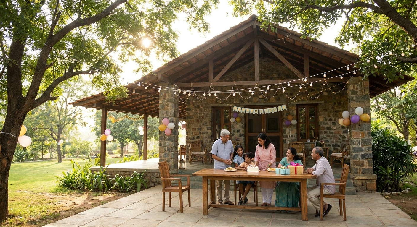 Farmhouses for rent in Hyderabad for a birthday party