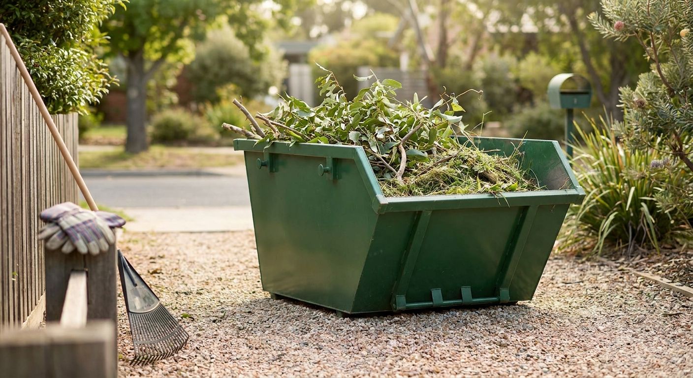 Mini skip bins for garden and green waste cleanups