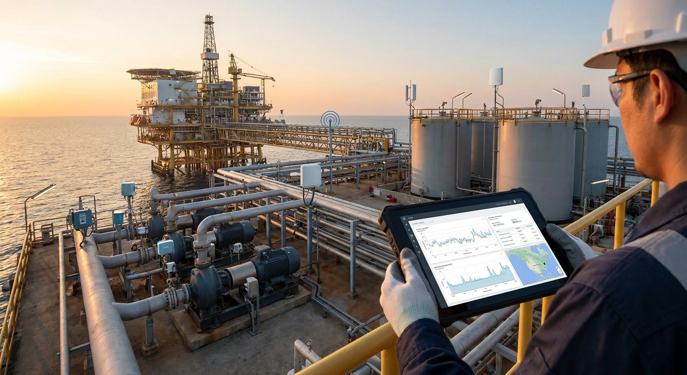 Industrial IoT platform for oil and gas remote sites