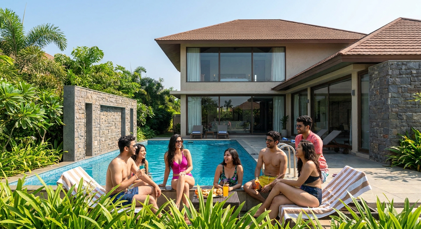 Villas with private pool in Nagpur for friends reunions