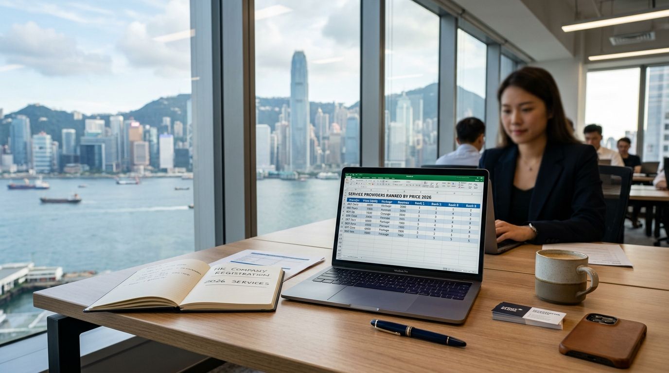 Hong Kong company registration services ranked by price 2026