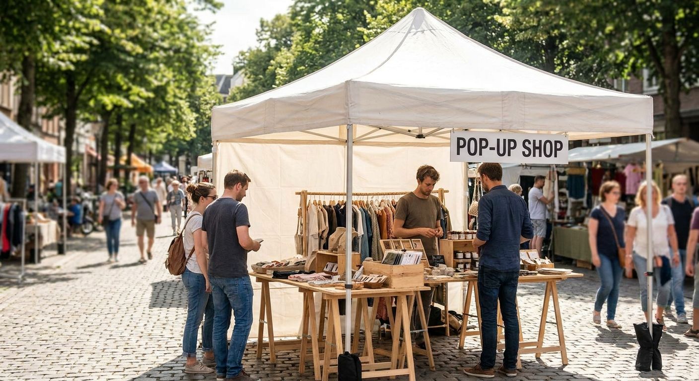 Pop-up gazebos for pop-up retail shops