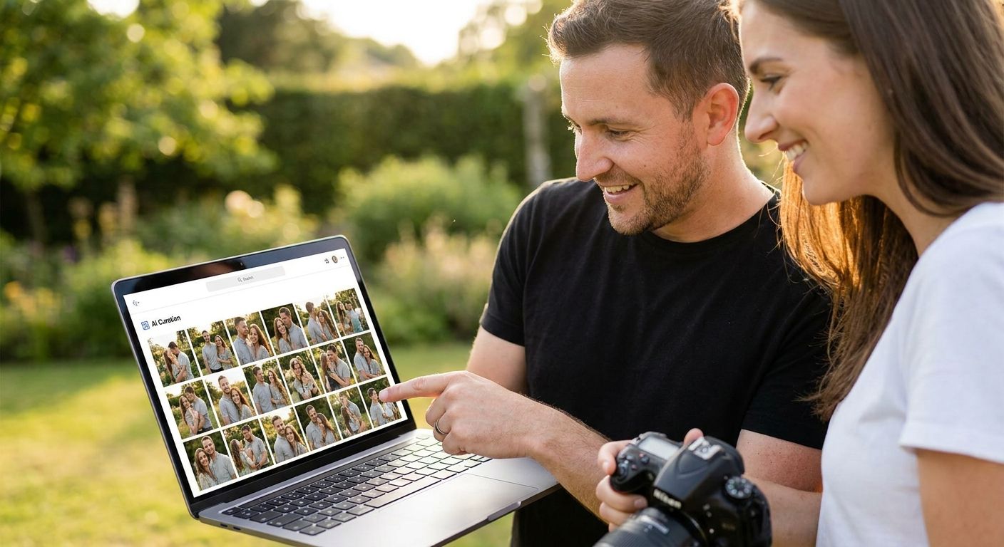 AI photo gallery software for engagement ceremony photographers