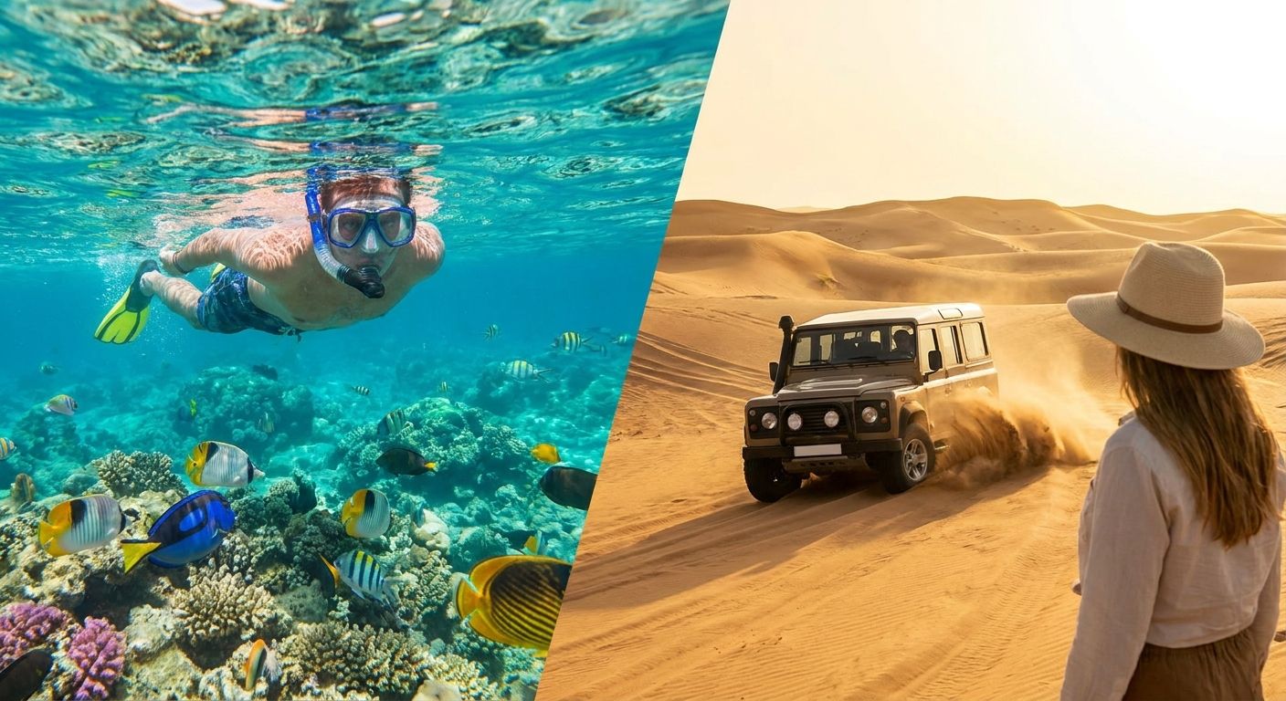 How to combine snorkeling and desert safari in one day trip