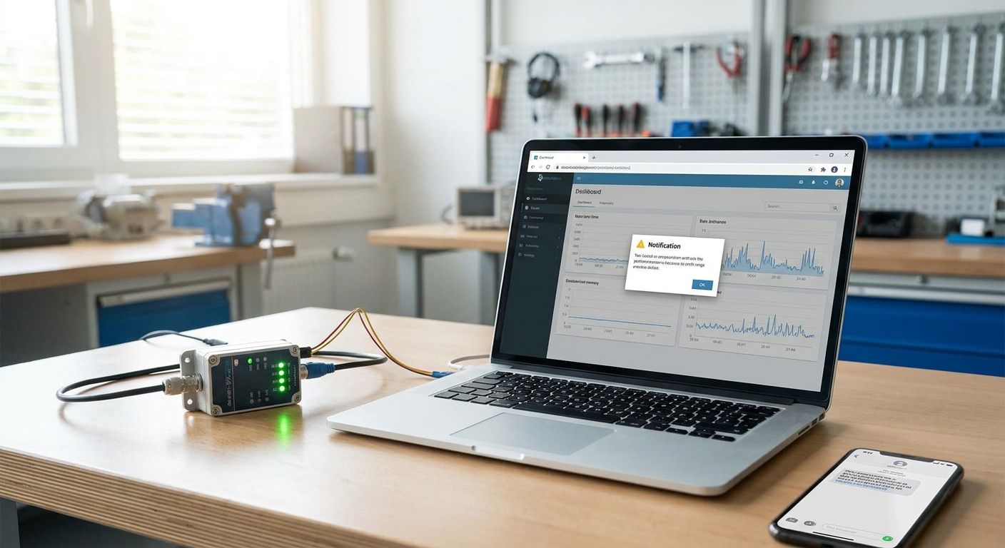 How to set up SMS and email alerts for critical IoT sensor thresholds