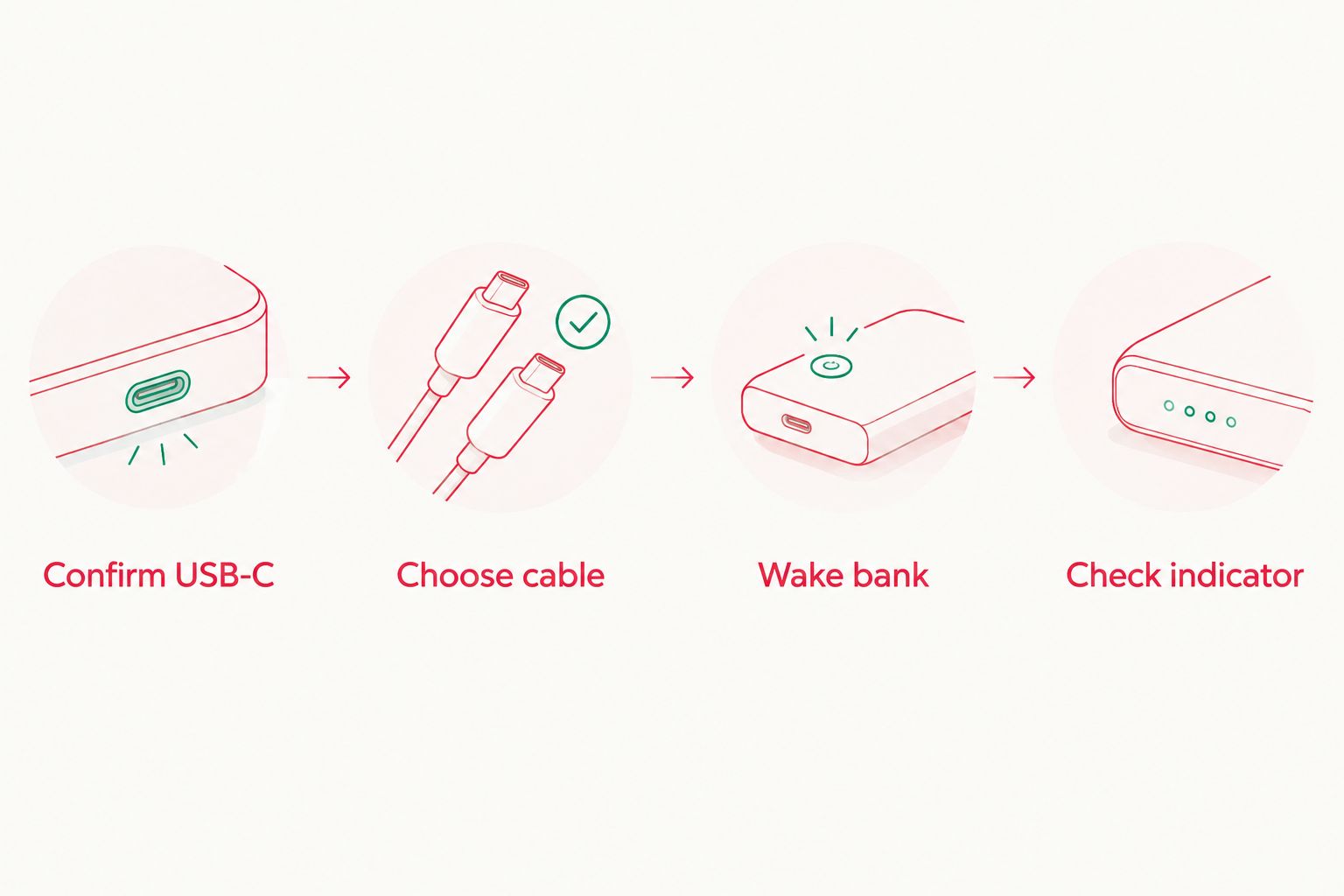Four-step diagram for connecting a modded GBA SP to a power bank