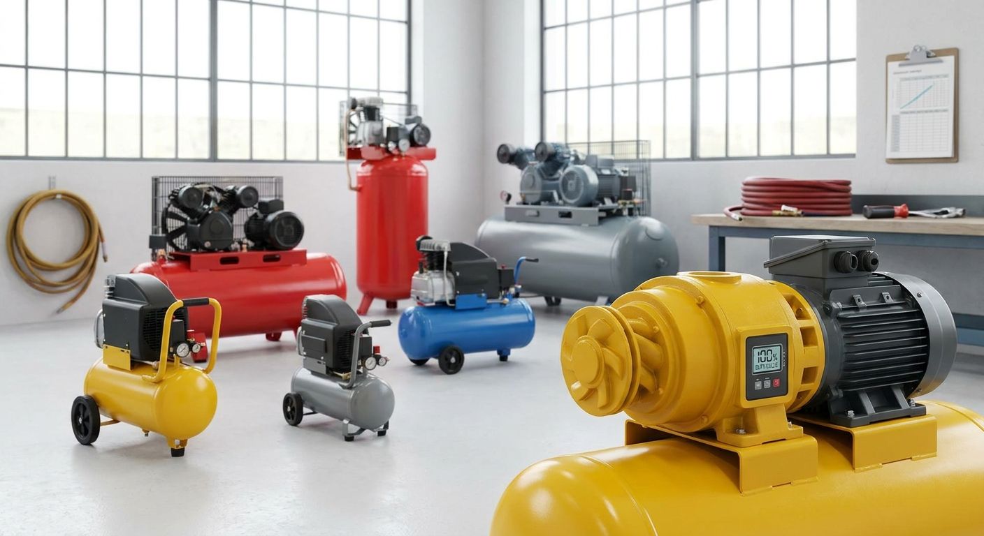 Best air compressors ranked by duty cycle 2026