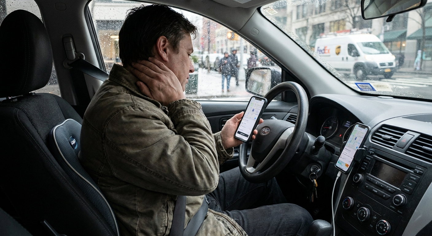 Pain management for rideshare and delivery drivers
