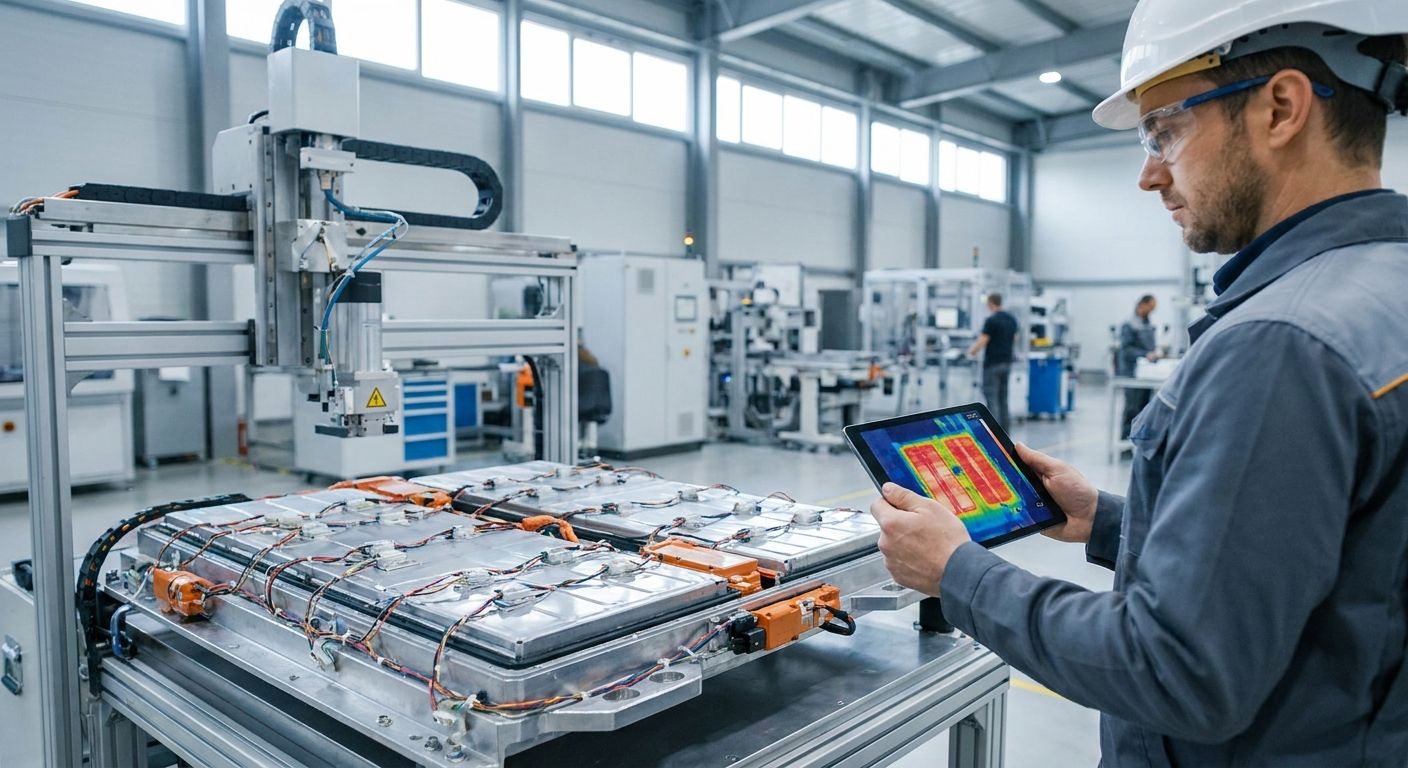 IoT thermal monitoring for EV battery manufacturing plants