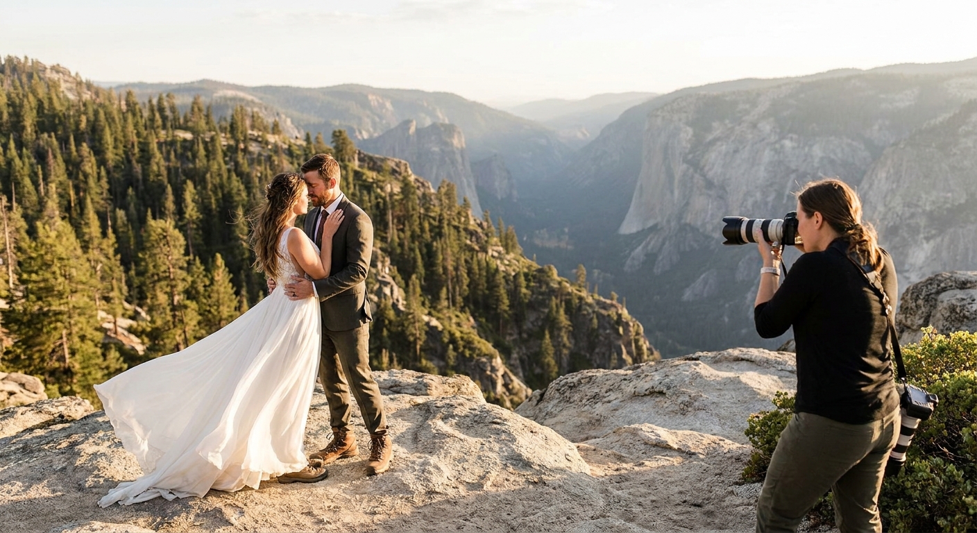 Elopement photography for national park adventures