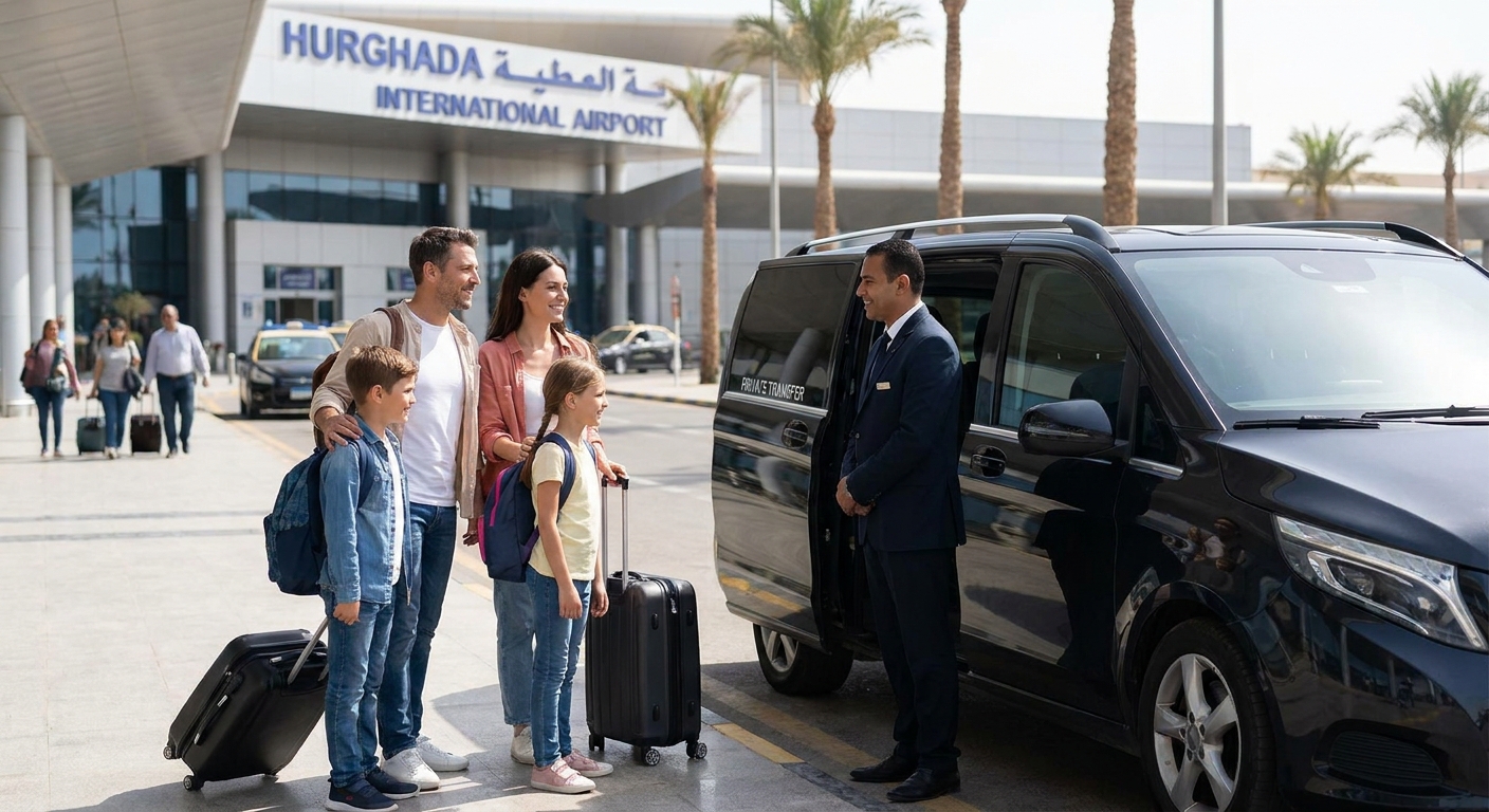 Private transfers for families from Hurghada airport