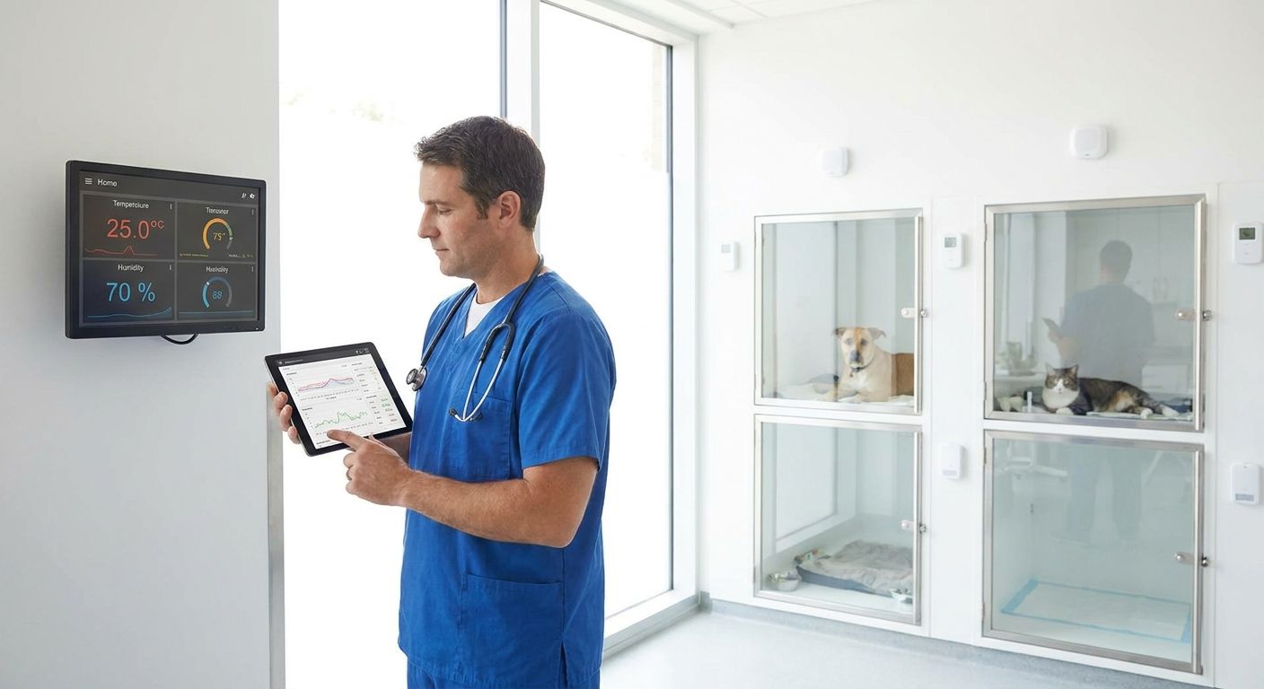 Facility monitoring system for veterinary clinics