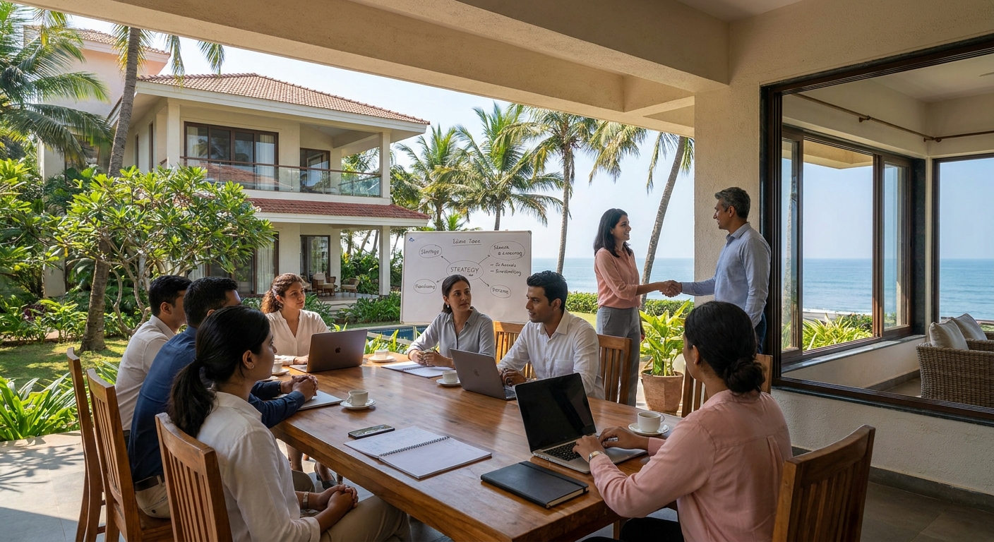 How to book a villa in Alibaug for a corporate offsite