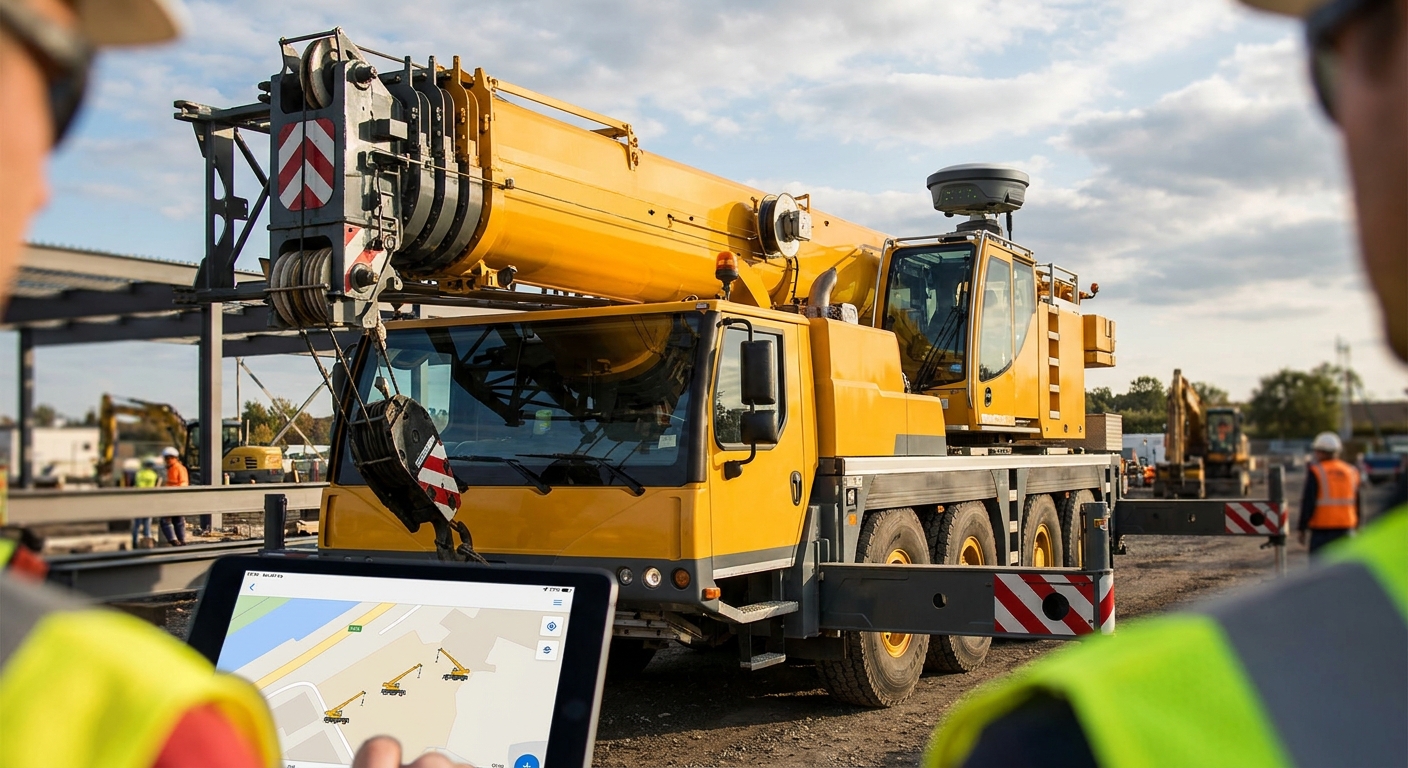 GPS tracking for mobile cranes