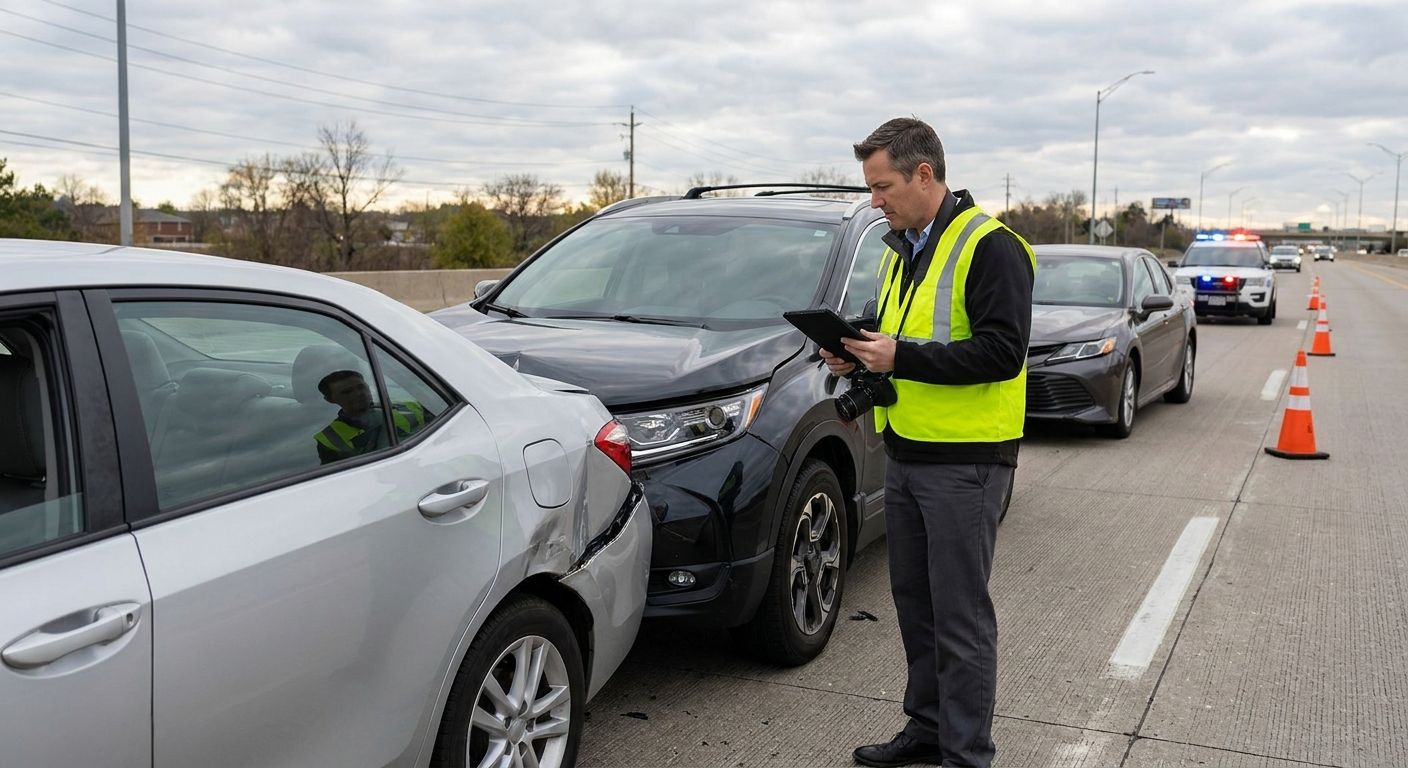 Kfz-Gutachten bei Kettenreaktion: Mehrere Fahrzeuge im Unfall