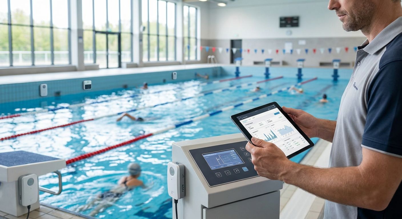 IoT monitoring for commercial swimming pool facilities