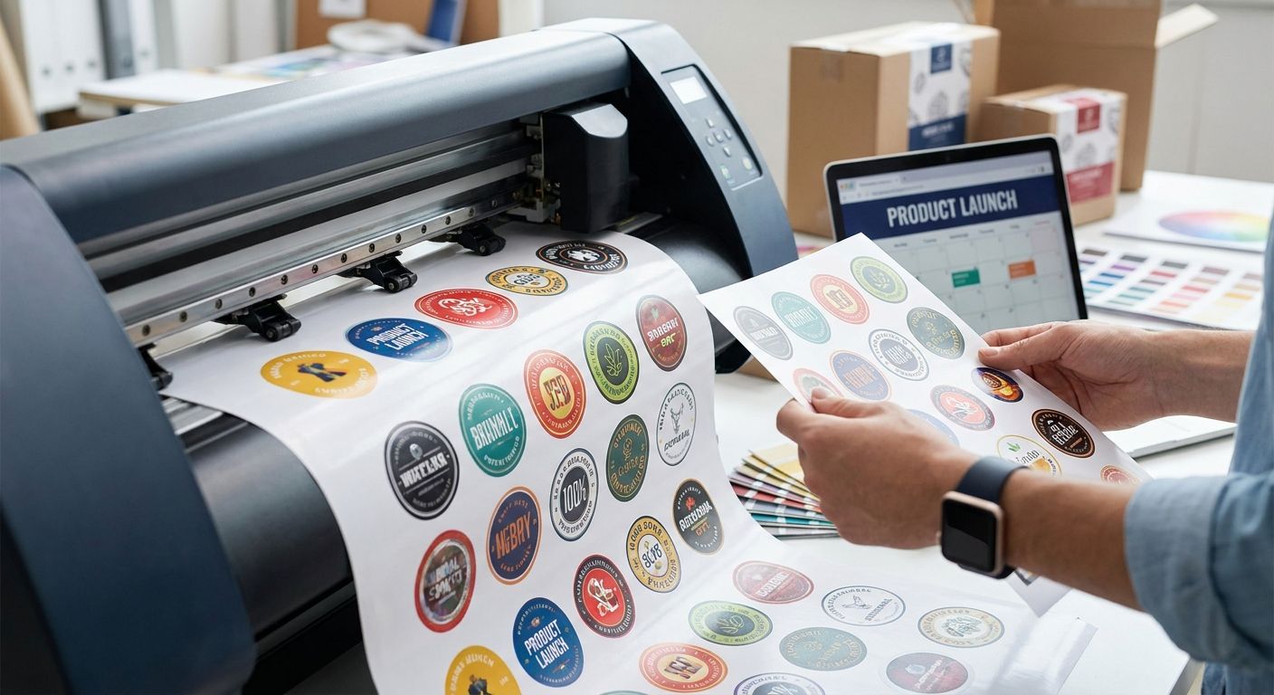 Same day sticker printing for product launches
