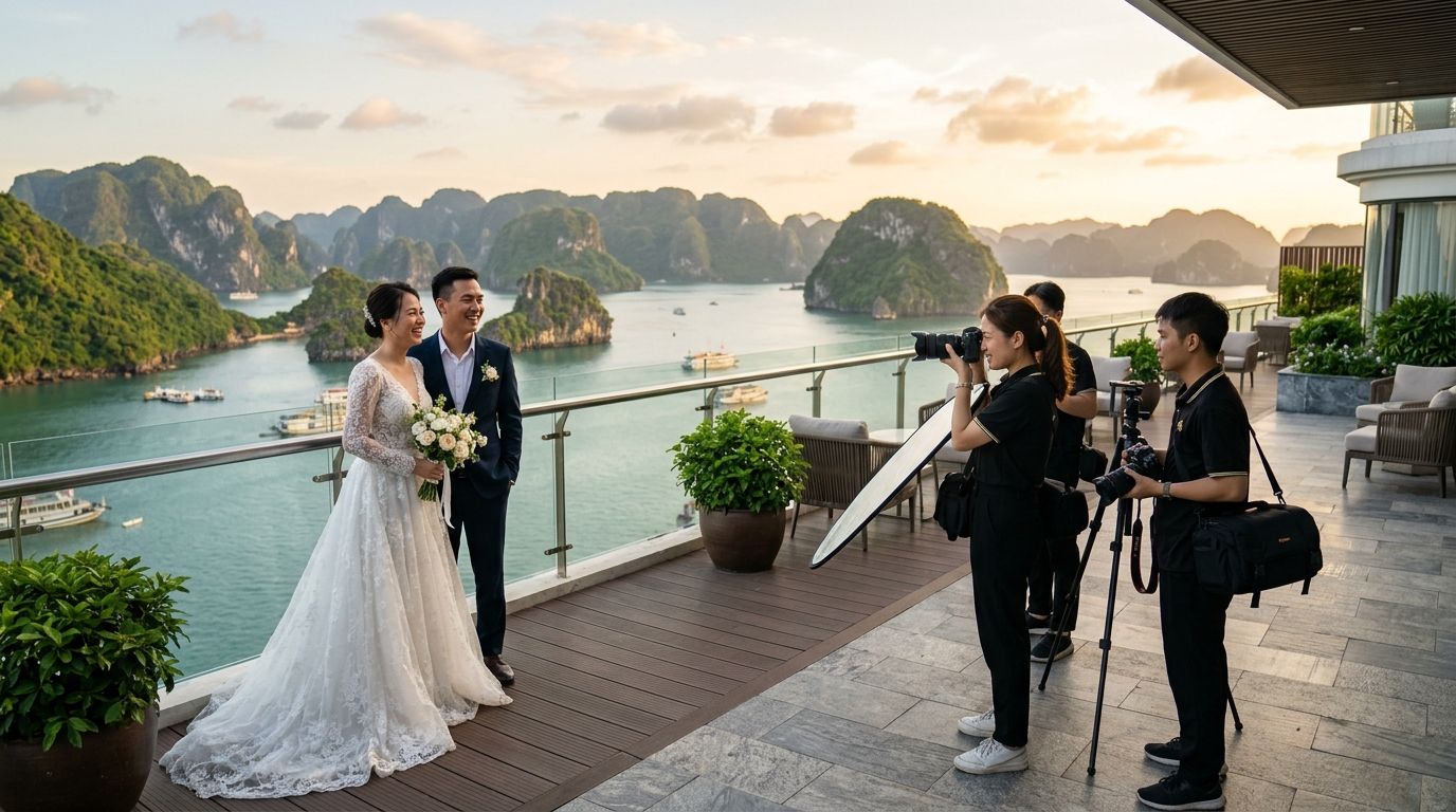 Khách sạn Hạ Long cho nhóm chụp ảnh cưới: cẩm nang 2026