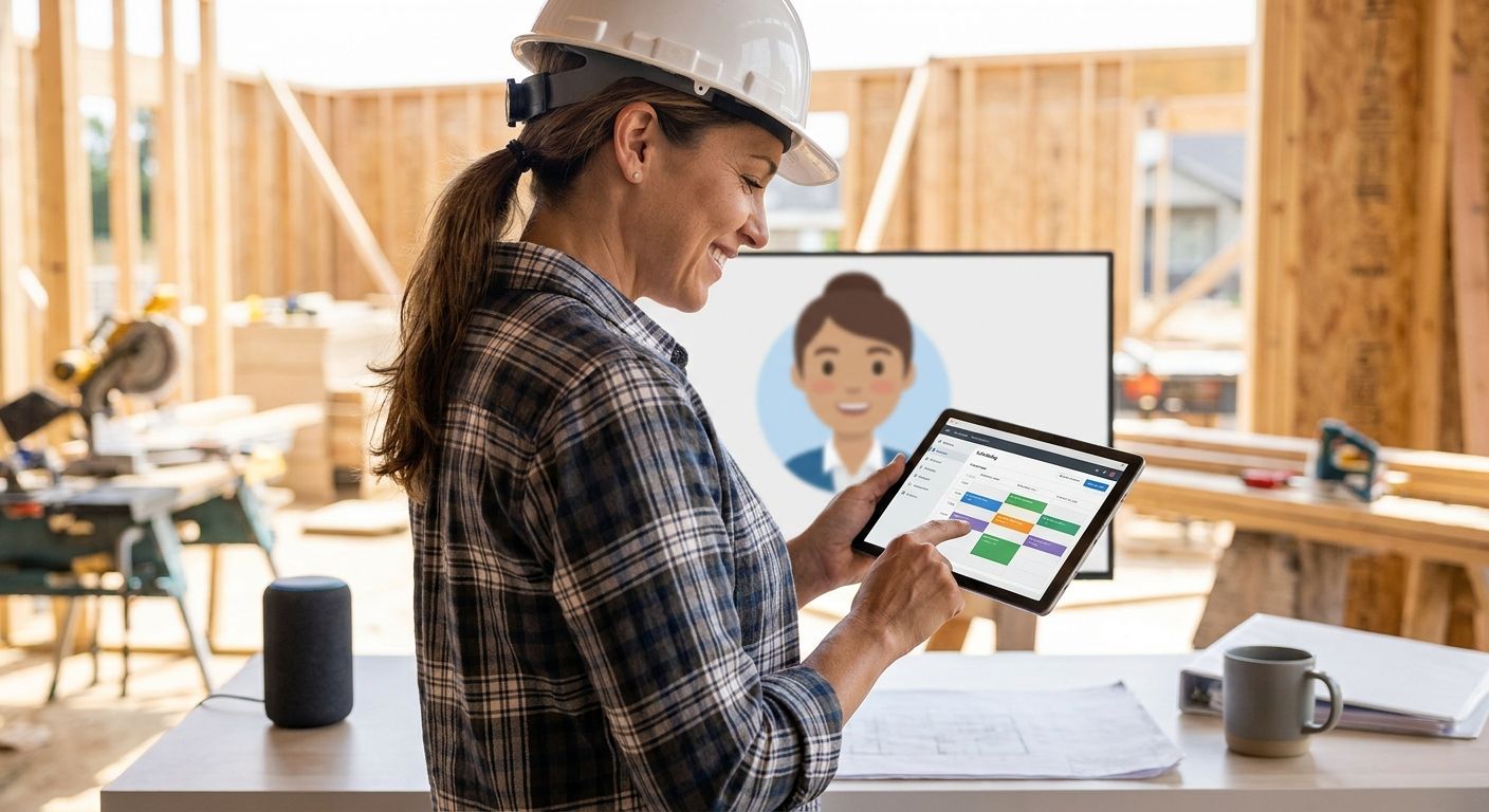 AI receptionist for general contractors to book estimates