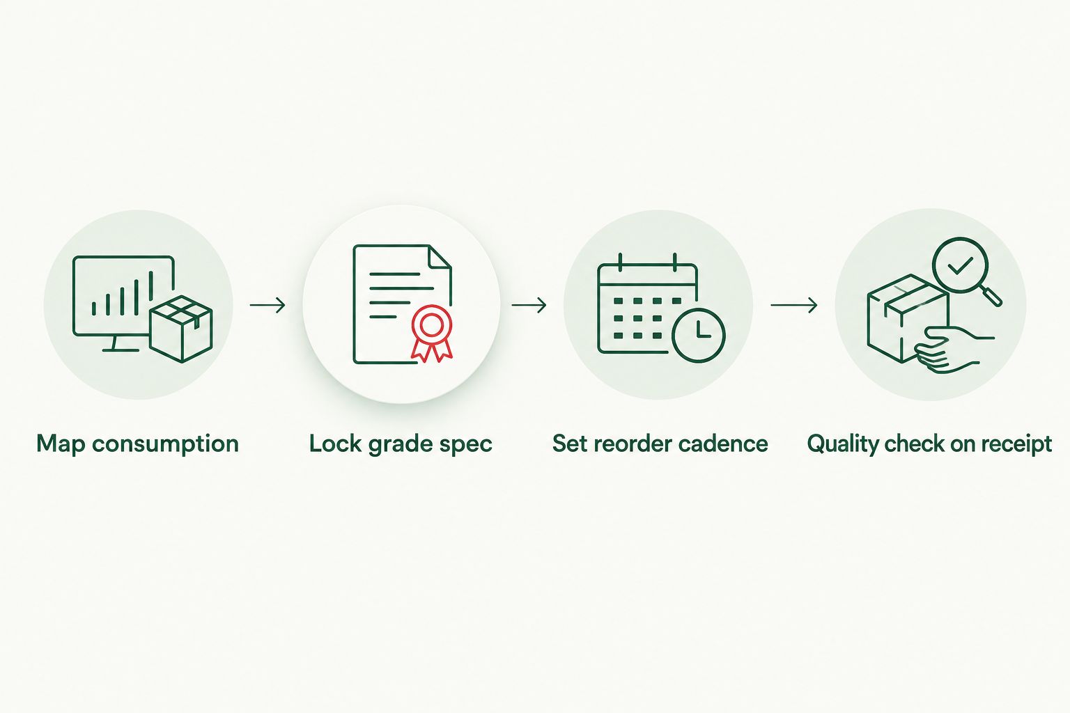 Four-step spice procurement workflow for cloud kitchens