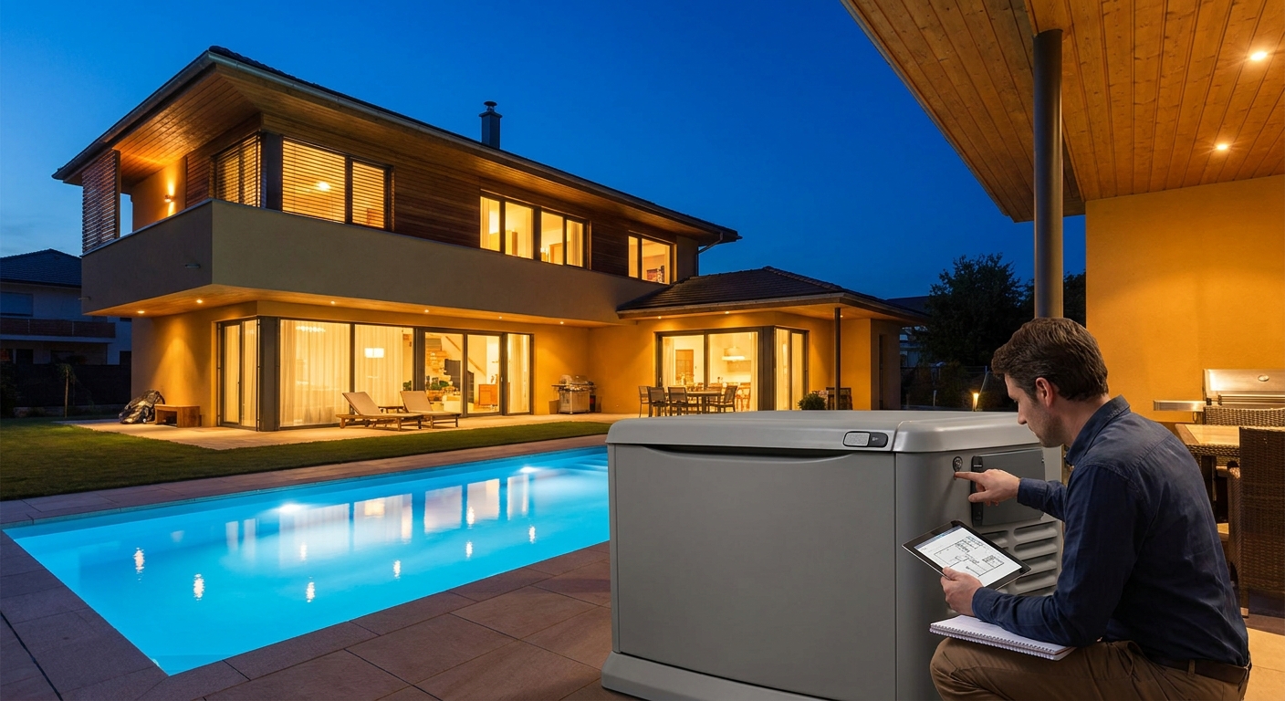 How to calculate generator load for a home with a pool