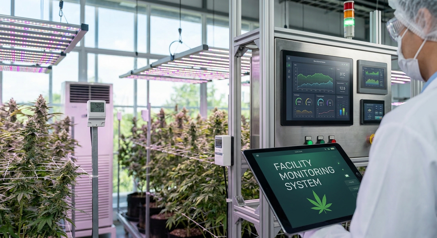 Facility monitoring system for cannabis cultivation facilities