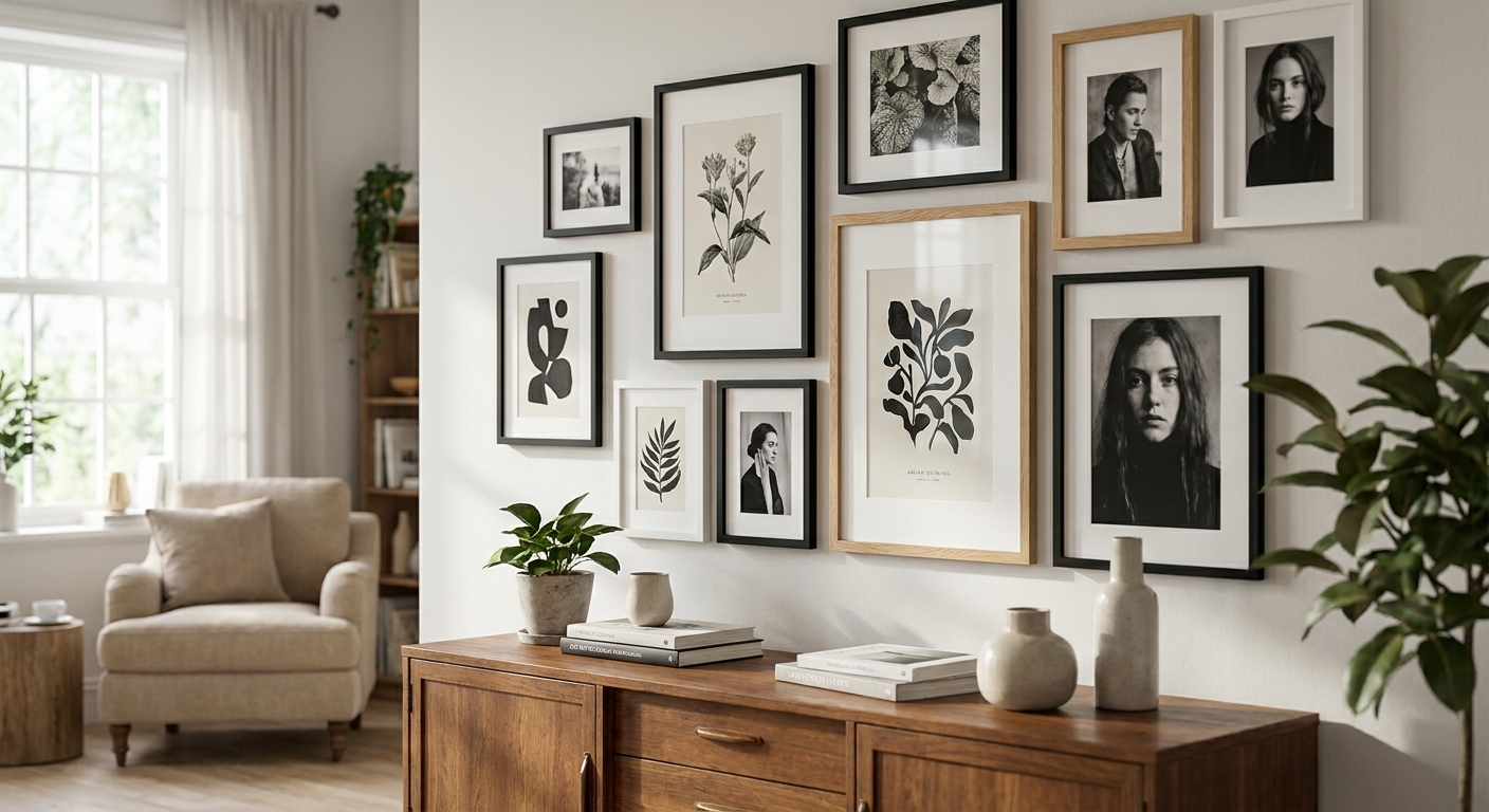 Framed prints for gallery walls
