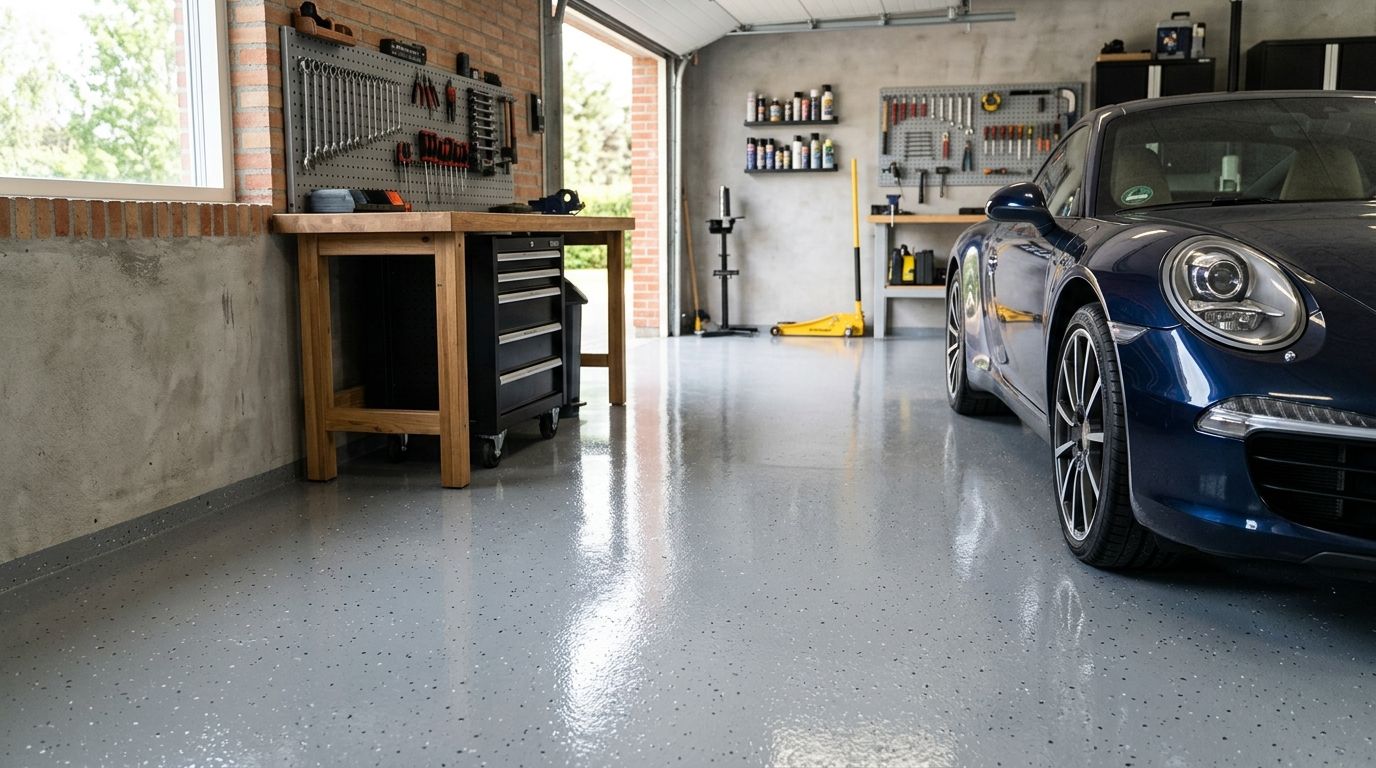 Epoxygulv til garage og værksted