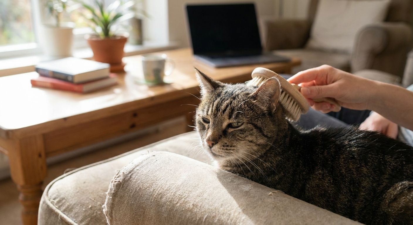Is at-home grooming safe for senior cats?
