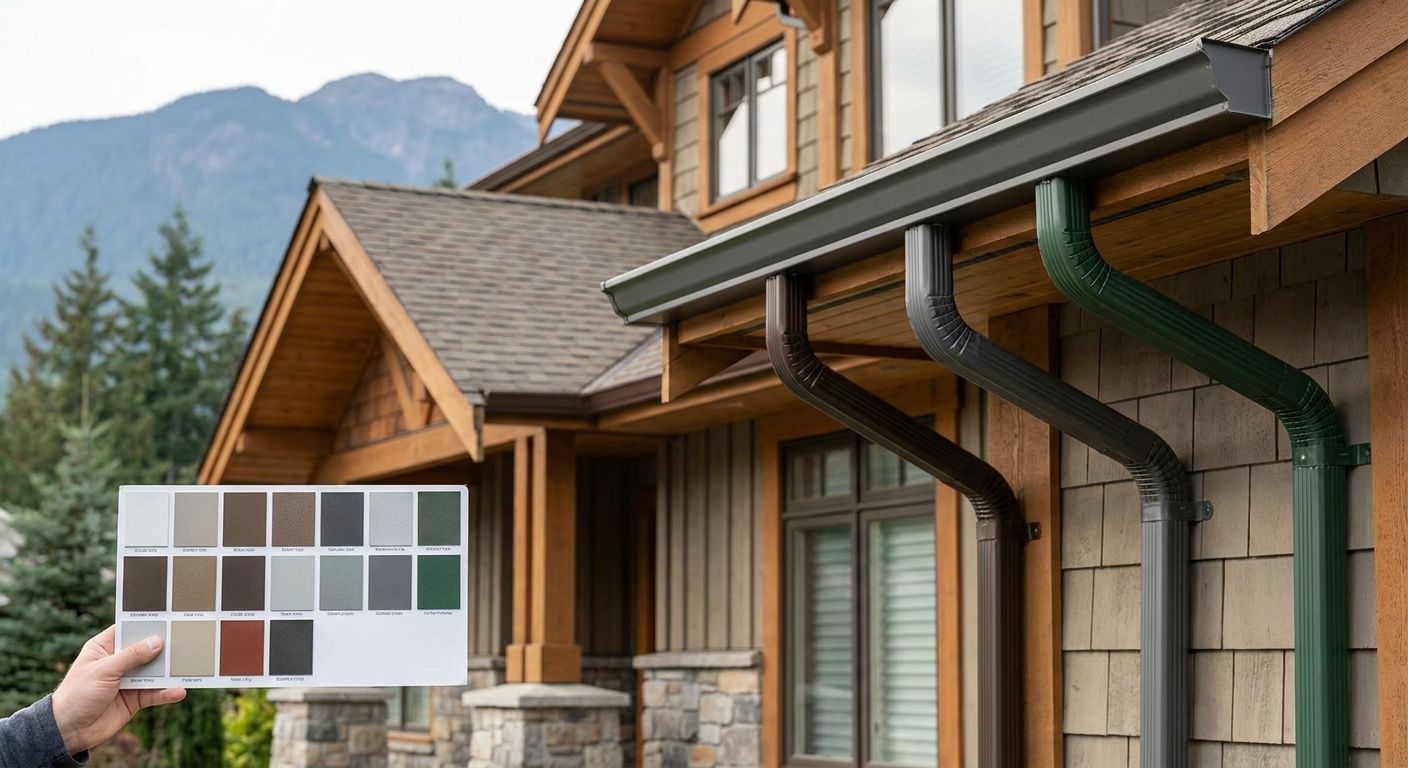 Best seamless aluminum gutter colors for BC exteriors