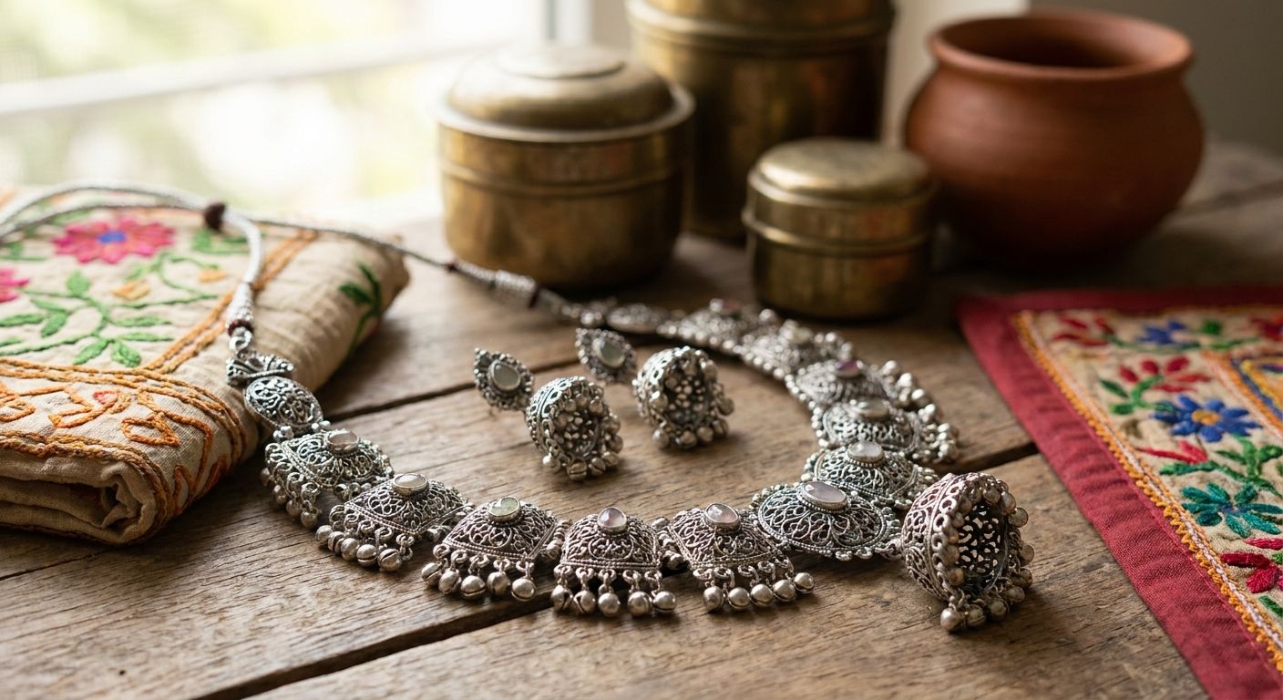 Best silver jhumka haar designs in 2026
