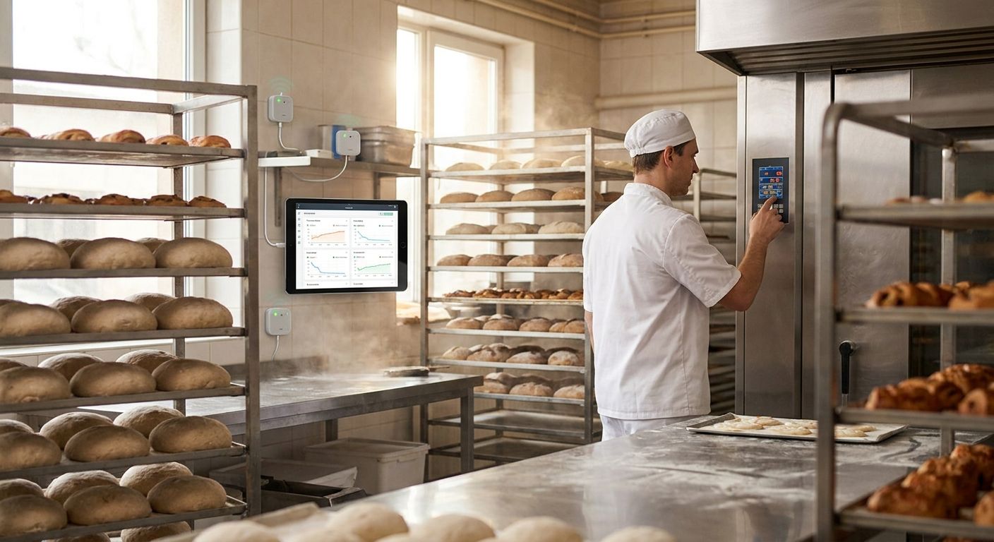 IoT monitoring for bakery and commercial kitchen proofing rooms