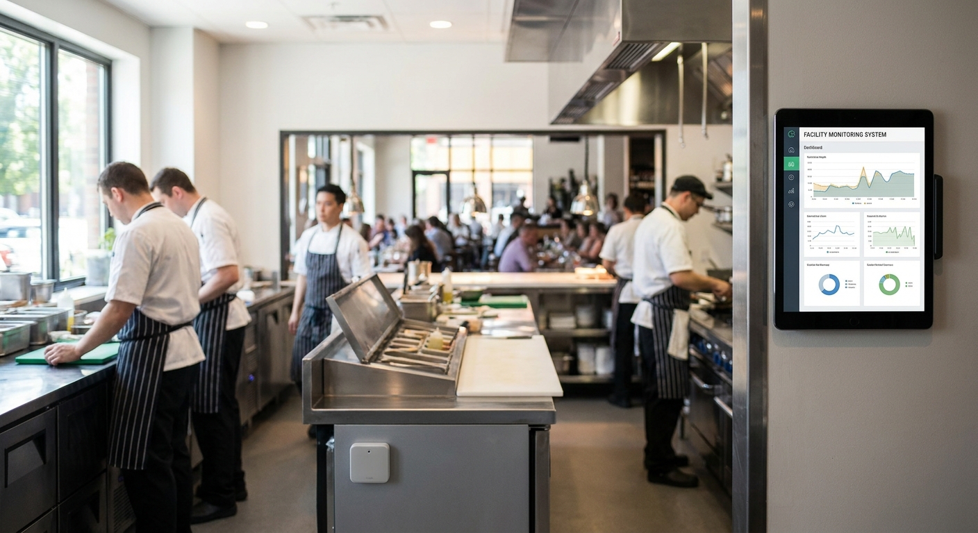 Facility monitoring system for restaurant chains