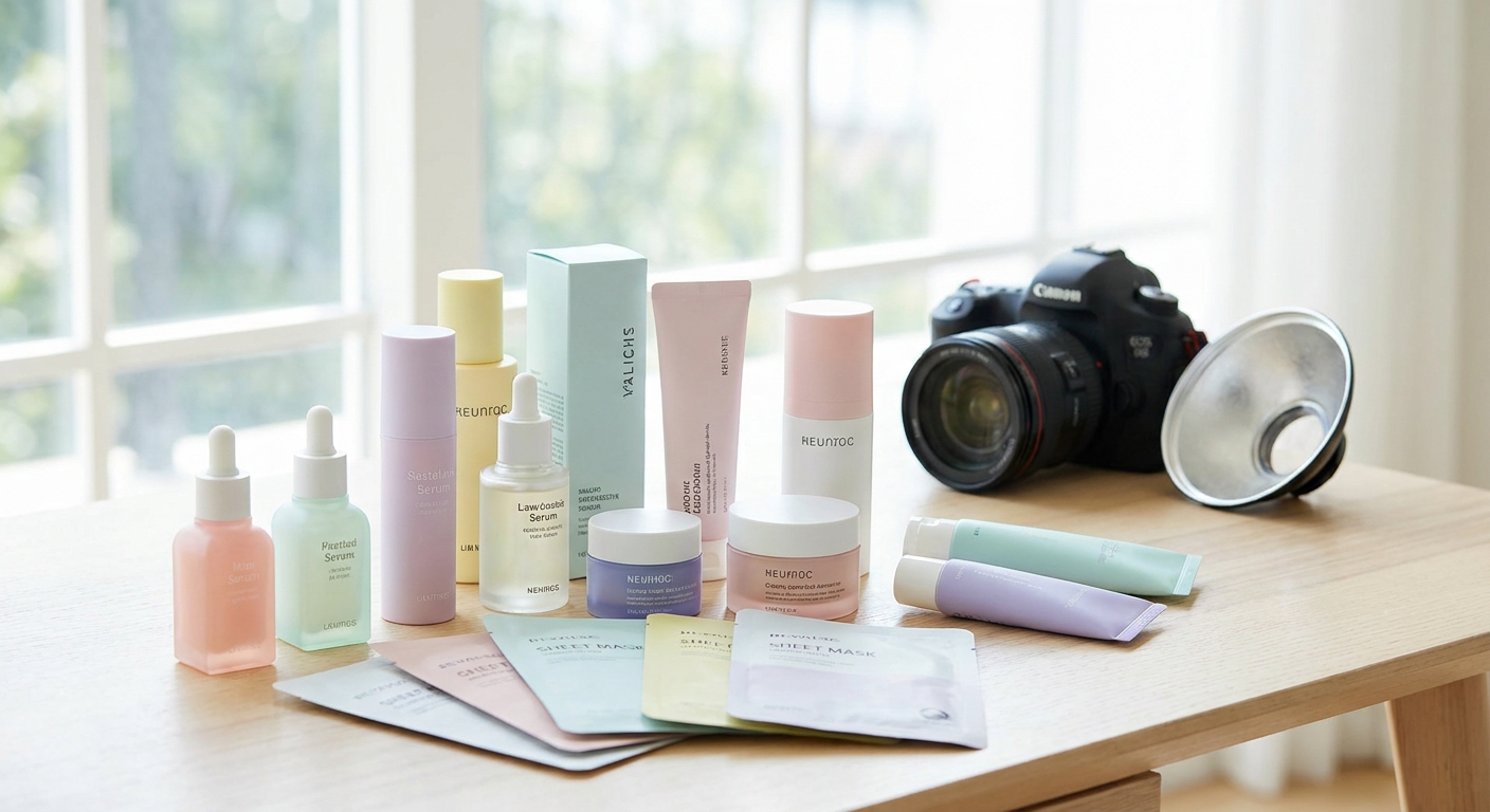 Product photography for K-beauty brands