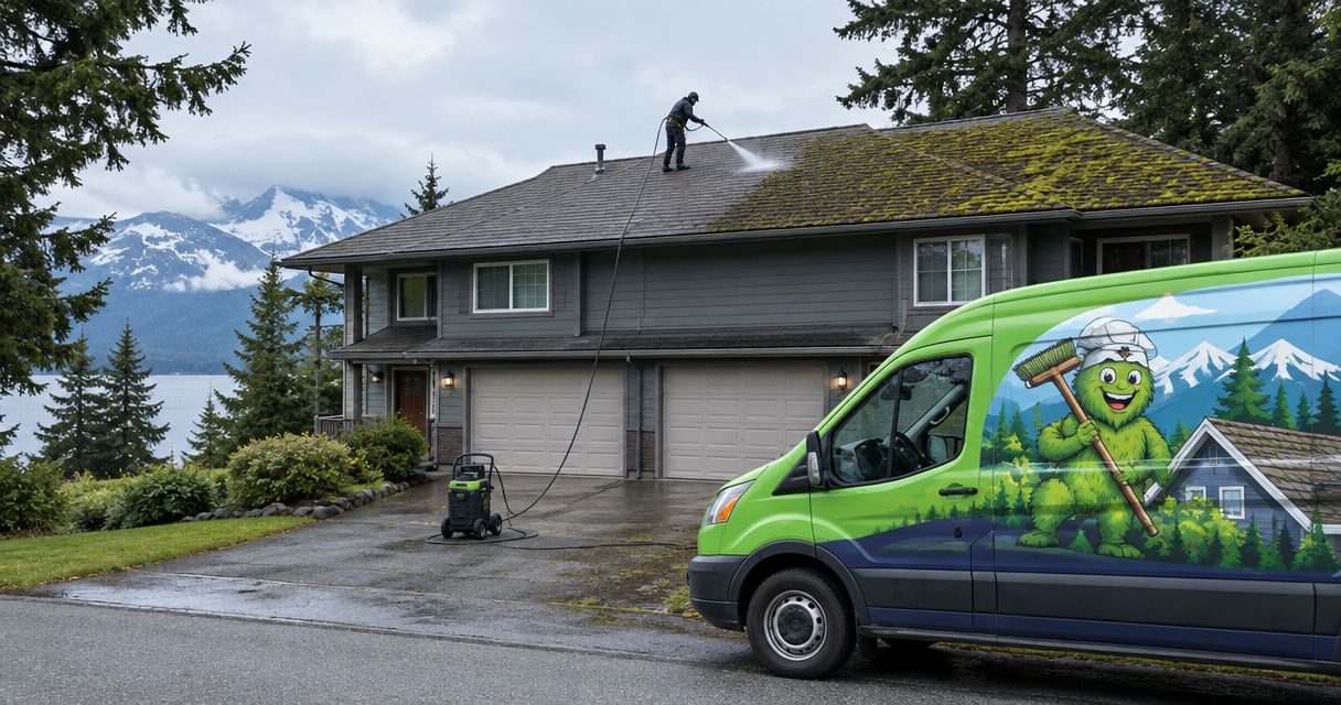 Moss removal for Alaska duplexes and fourplexes