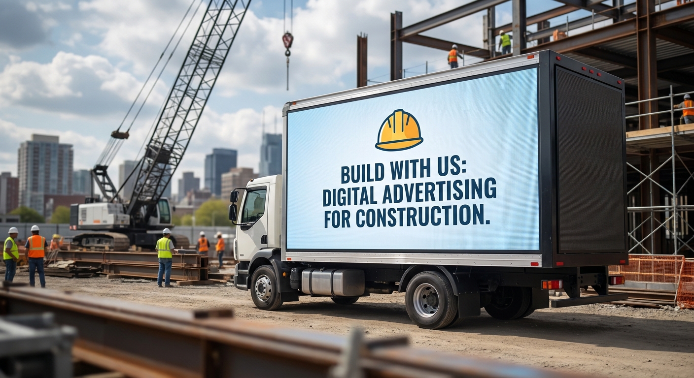 Digital billboard trucks for construction companies