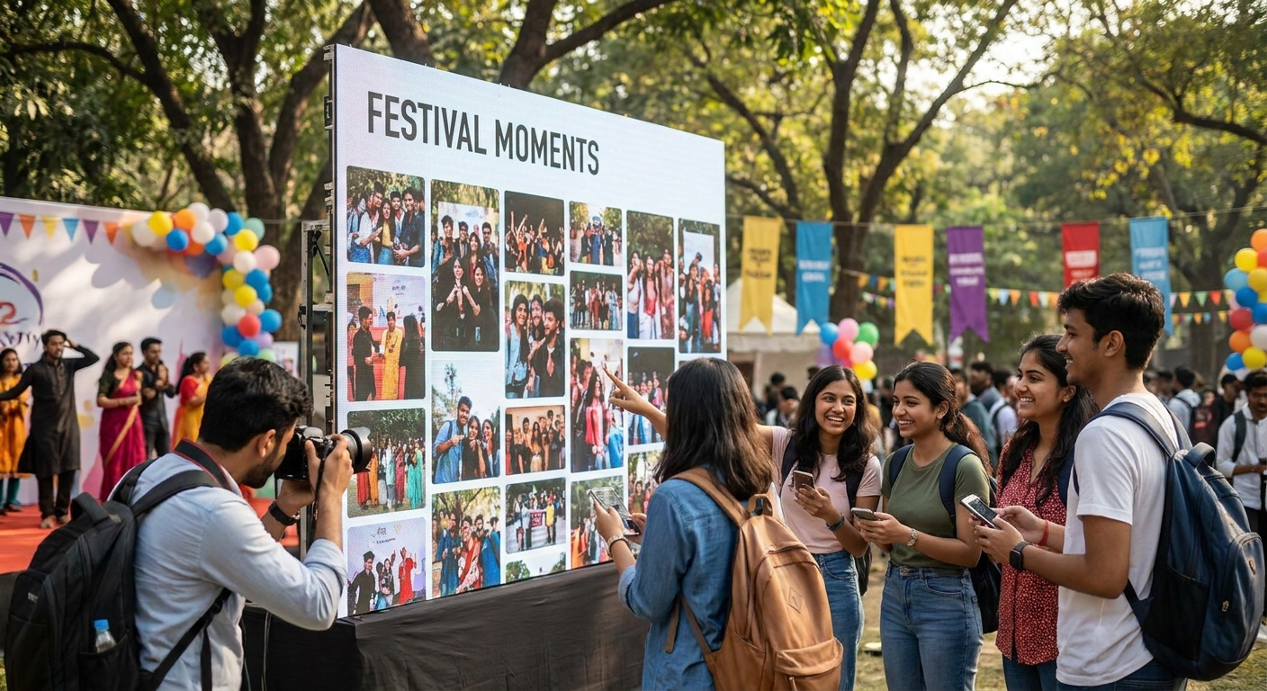 AI photo gallery for college fests and cultural events
